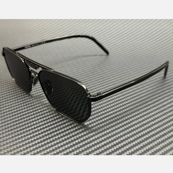 New PRADA Black Grey Men's 57mm Sunglasses - Picture 1 of 5